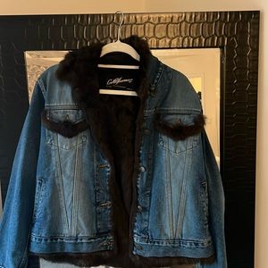 Carl Herrmann Inc Fur Jean jacket. Size Small. Real Fur.